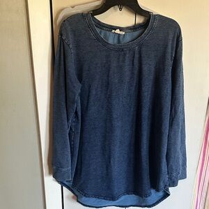 Jane and Delancey Denim Blue Long Sleeve Top